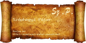 Széphegyi Péter névjegykártya